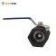 [RUOTENG] 1 PC Hex Bar Ball Valve Industry Forged Steel 1PC Ball Valve Thread End 2000WOG