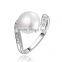 European And American 925 silver pearl ring design as require