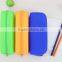 Custom silicone rubber colored pencil cases/ pencil case bag/ cute pencil pouch