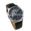 ESS Gents Men's Black Skeleton Dial Hand-Wind Up Leather Mechanical Watch WM206