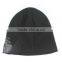 custom men's knit slouch beanie with flat brim