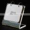 Hot sell high transparent calendar for desk standing