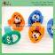 Funny And Wacky PVC Emoji Finger Ring Toy For Capsule Toy