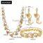 Latest Products 2016 Orange Gemstone Gold Jewelry Half Set