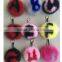 2016 Trendy Fashion Fur Keychain Super Big Fox Fur Ball Pendant 26 Letters Fur Ball Bags Pendant Keychain