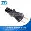 Power cord with flat 2-pin with hole plug socket