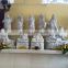 Eighteen Arhat Buddha Statue White Marble Stone Hand Carved Sculpture for Home Garden Pagoda Temple