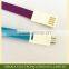 Customized colors & length soft flat USB charging cable Magnetic USB 2.0 data sync cable for HTC Nokia