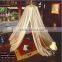100%polyester circular round mosquito nets/princess umbrella bed canopy/decorative net