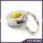 Hot sales fancy zinc alloy round shape lock keychain