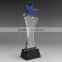 Wholesale clear custom first class glass medal crystal color glass trophy star trophies