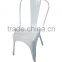 Industrial Metal Side Chair Gloss Finish Dinning Colorful Stackable Chair