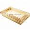 Unfinished Cheap Wooden Food Carrying Tray With Handle