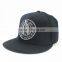 30%Wool black embroidery snapback hats wholesale size 9 fitted hats