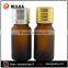 frosted matte round 10ml amber glass bottle empty