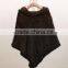 Popular style women knitted mink fur cape/ 100% mink fur shawl
