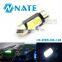 2015 newest car festoon light 31mm COB 1.5W canbus 12v led cob