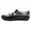 Guangzhou Stylish Strappy Buckle Kids Black School Uniform Shoes