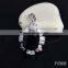 Wholesale fashion jewelry with glass stone/brass and silver pendant necklace