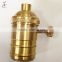 Socket brass lamp base E26 E27 copper zipper lamp holder base no rings-swich