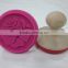 New design food grade silicone cookie stamp with wooden handle, valentine's gift