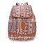 8893 2016 new style national wind women canvas leather backpack school satchel