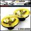 5' Round YELLOW LENS head light , 12V / 24V Halogen Sealed Beam , SEMI SEALED BEAM, install HID ,H4