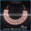 New fashion rhinestone exaggerate white tassel bead necklace chain