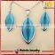 Half Heart Blue Opal China Wholesale Crystal Fashion Jewellery 2015