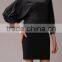 Pretty Steps 2016 elegant ladies casual autumn dress high quality round collar lantern sleeve dress