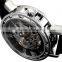 Men Luxury Skeleton Dial Mechanical Leather Hand-winding Wrist Watch