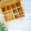 antique wooden essential oil tray with handle & logo