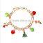 Wholesale online shop Christmas tree pendant bangle alloy chain jewelry fashion new kids Christmas Bracelet