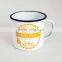 high quality factory enamel mug customized camping mug colored