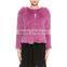 Women's 100% chinese knitted mink coat fur without collar