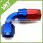 Auto Racing Parts Resuable 180 Degree An Size Aluminum Hose End