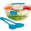 Transparent Plastic Salad Bowl With Lid