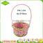 Wholesale colorful hanging wicker easter basket for egg hunt