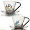 4oz 8oz glass coffee mug with saucer handle glass coffee cup with saucer