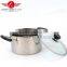 High Quality Stainless Steel Steamer Cooking Pot With Hollow Handles and Metal Lid