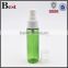 wholesale cosmetic toner fragrance perfume light green PET 30ml biodegradable plastic spray bottle