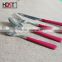 BSCI FDA LFGB catering cutlery; coloured plastic handle cutlery;holiday gift