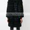 new style modern ladies black mink fur padded coat competitive price