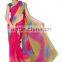 Spray Printed Designer Styles Saree With Blouse & Lace Border