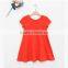 Latest Design Girls Top Soft Summer Dresses Baby Girls Plain Color Little Girl Party Casual Dress Wholesale