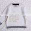 Words embroidery jersey knitted kids pullover sweater crew neck
