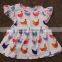 Teen Girls Cotton Summer Beauty Ruffle Tunic Wholesale 2017 New Fashion Baby Girls Animal Tunic Boutique