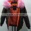 2016 Hot sale winterproof kids bomber jacket,short fur parka for 2-14Y,kids bomber fur parka