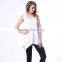 Casual Style Fashion Ruffled White Blouse