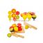 Best Selling Solid Wooden Montessori Kindergarten Educational Toys Wooden Fruit Cutting Set With High Quality